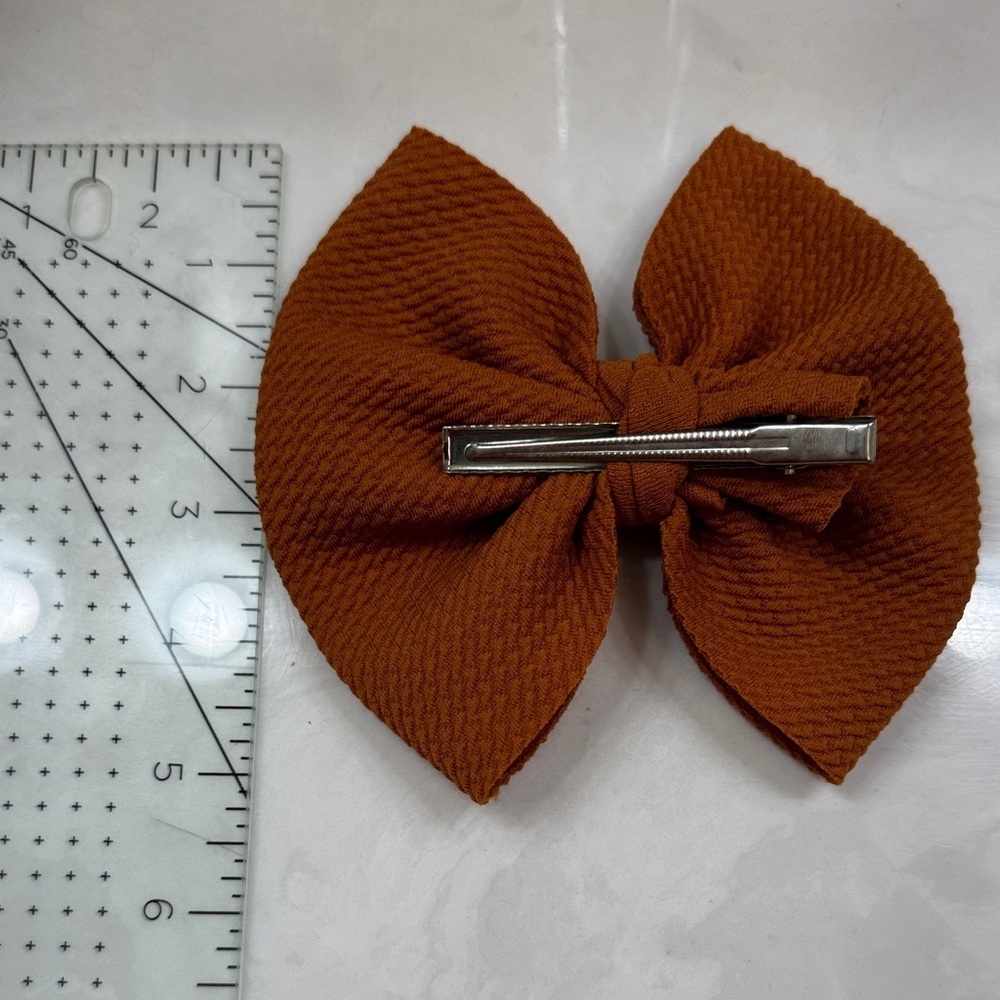 Leopard, Pumpkin, Christmas, and Orange Handcrafted Bow Set - Picture 7 of 9